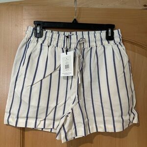 Striped Blue and White Women's Shorts
